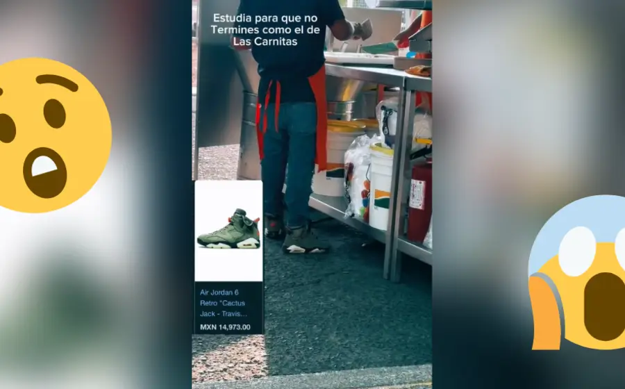 Taquero con tenis