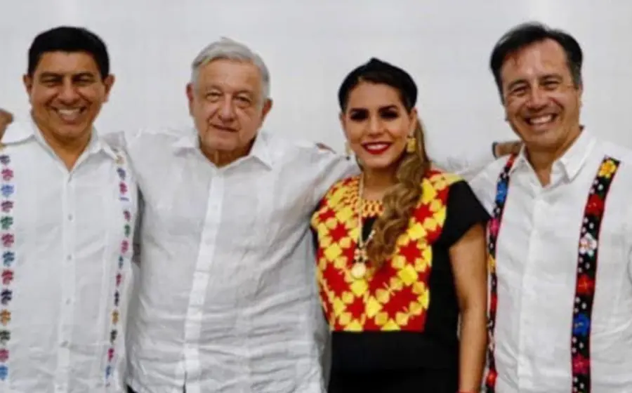Presidente Andrés Manuél y el gobernado Salomón Jara
