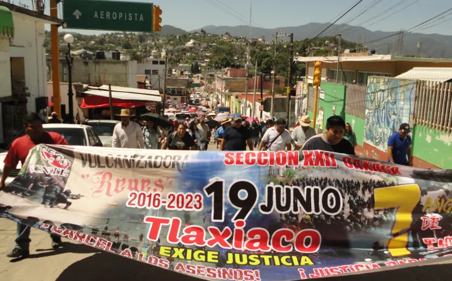 Miembros de la sección XXII salieron a manifestarse
