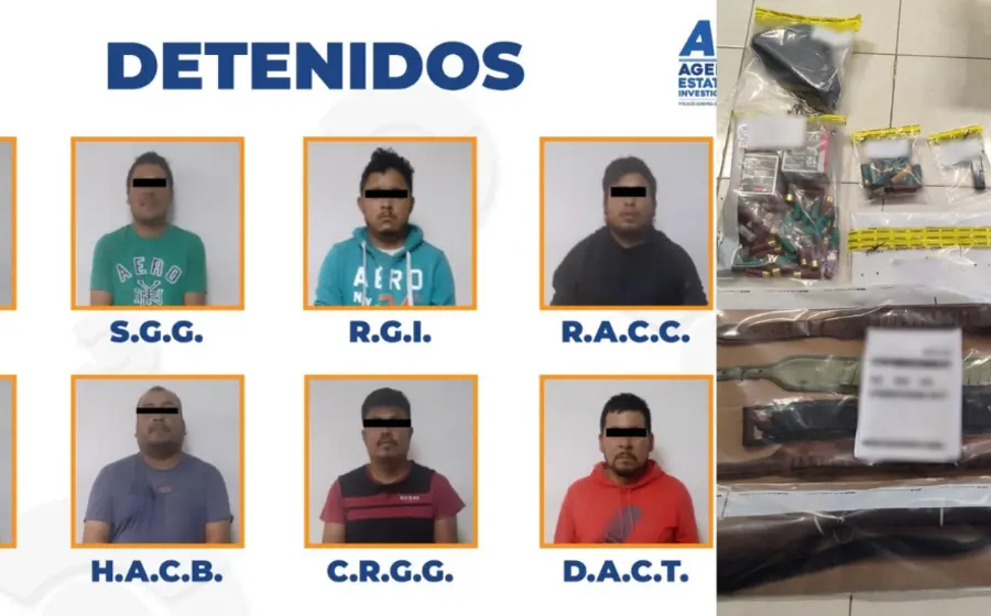 Detenidos y armas confiscadas 