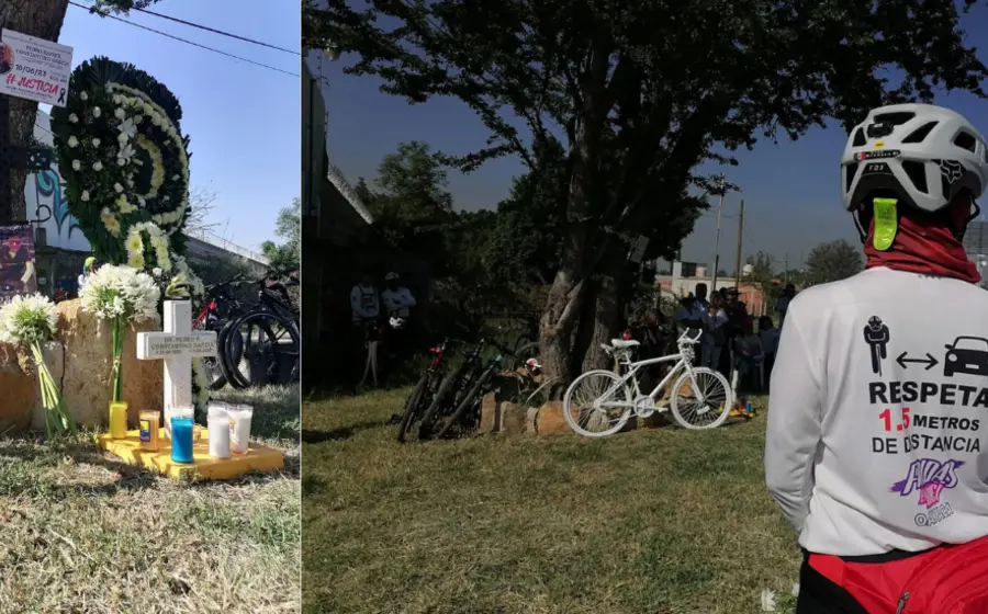 Colocaron una bicicleta blanca en su memoria