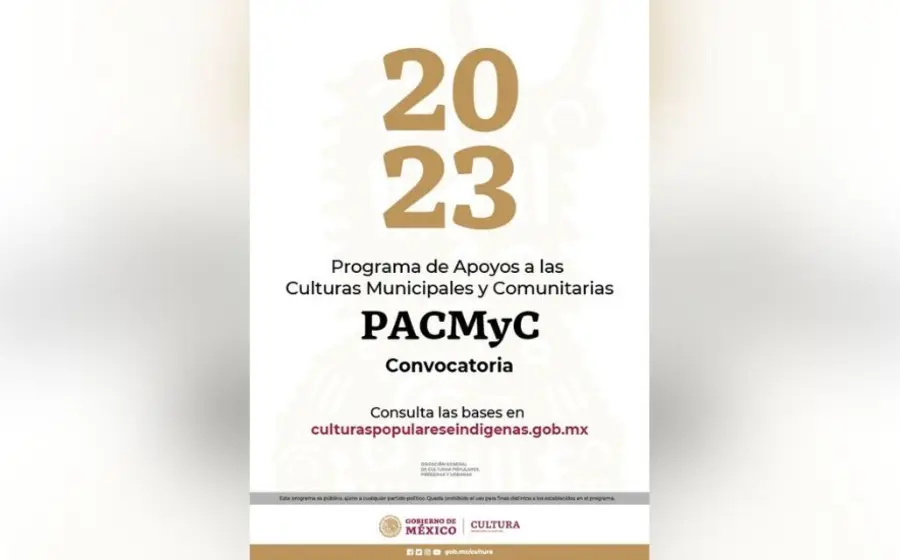 cartel Programa de Apoyos a las Culturas Municipales y Comunitarias.