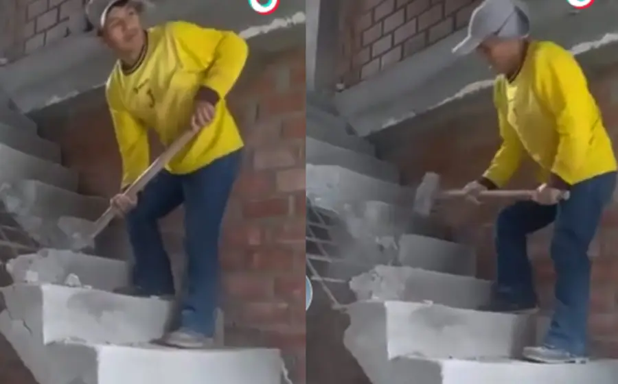 albañil_destroza_escalera_no_pagaron_trabajo
