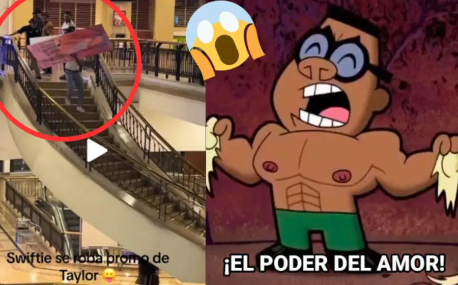 VIDEO | ¿Qué harías por amor? Él roba un poster del cine para su novia