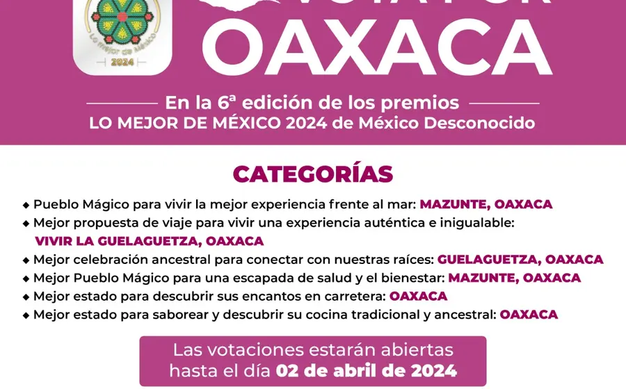 Cartel "Vota por Oaxaca"
