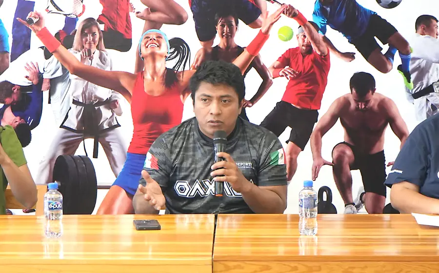 Ulises León Avendaño, jefe del Departamento de Deporte Social del Indeporte Oaxaca