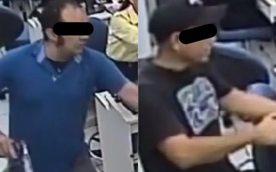 Los rostros de los delincuentes quedaron grabados en las cámaras de vigilancia de la tienda.