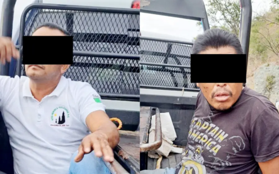 Los sujetos utilizaban un taxi de Huajuapan de León para consumar el asalto.
