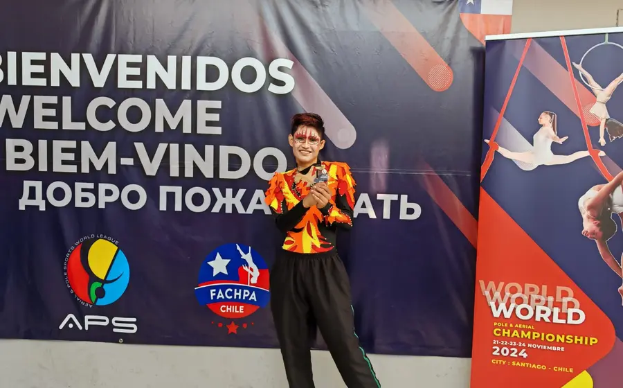 El mundial de Danza Aérea se llevó a cabo en la ciudad de Santiago de Chile.