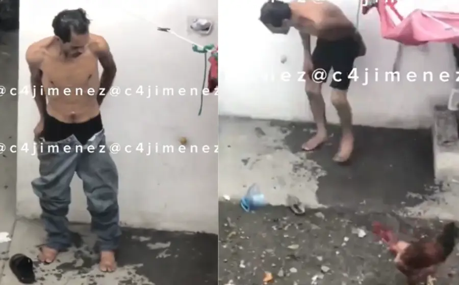 hombre_maltratado_desnudo_atado_gallinas