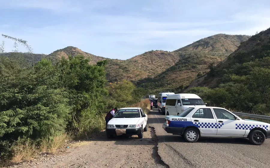 La protesta se hizo para pedir obra pública en Huajuapan.
