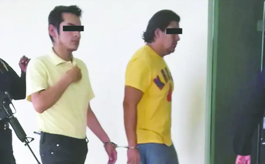 Dos de los integrantes de la banda de secuestradores detenidos en Ejutla de Crespo.