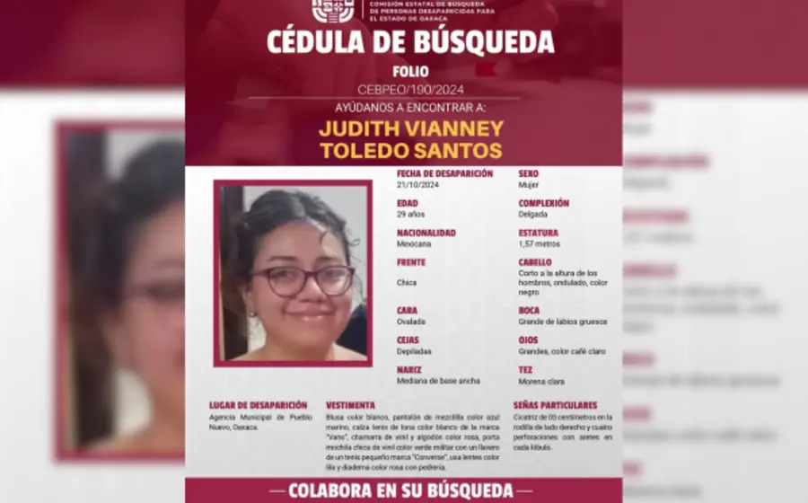 Exigen al Estado mexicano adopte medidas inmediatas para buscar y localizar de forma inmediata de la víctima.