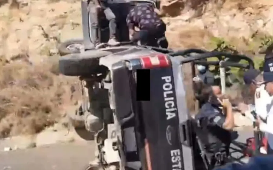 lesionados_accidente_elementos_oaxaca