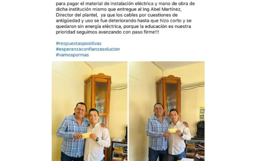 Abel Martínez, implicado en el presunto mal manejo de recursos del COBAO Niltepec, quien recibió fondos para rehabilitar la instalación eléctrica en 2024.