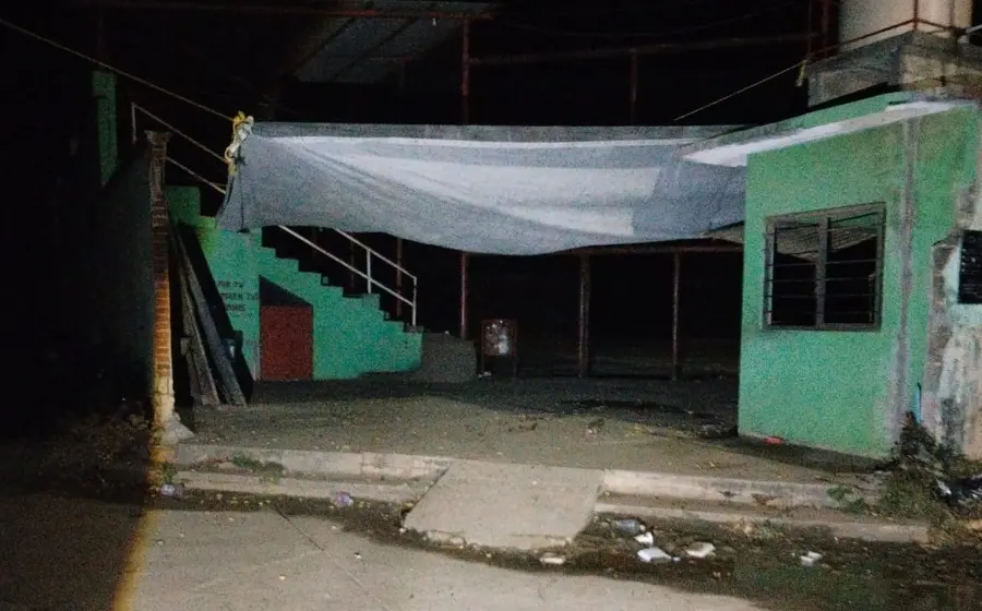 Escena del ataque armado ocurrido al finalizar un partido de béisbol en Santo Domingo Petapa, que dejó un muerto y dos heridos.