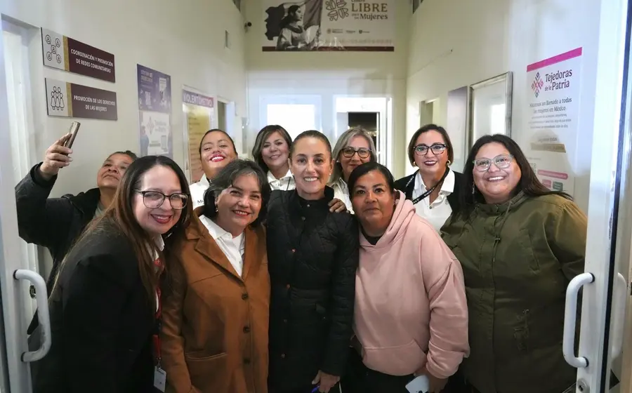 Claudia Sheinbaum durante la inauguración del segundo Centro LIBRE en Ciudad Juárez, evento que forma parte de su gira por el estado de Chihuahua.