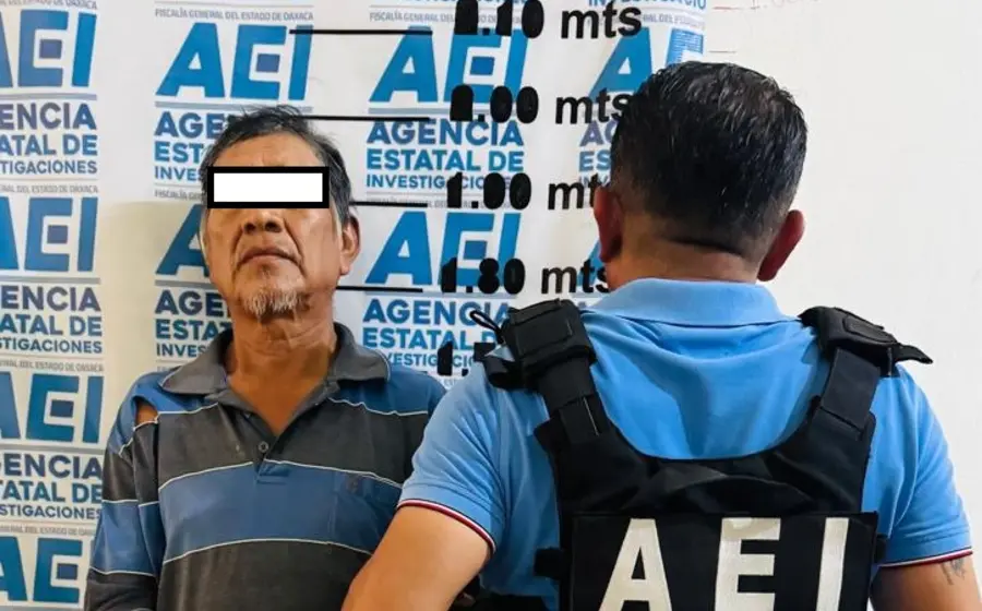 Timoteo, el hombre detenido en Pochutla por un crimen que cometió hace 26 años en el municipio de Miahuatlán.