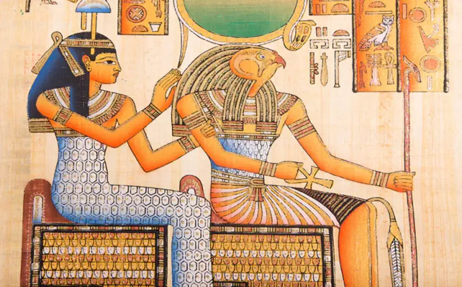 Una pieza de la exposición 'El Misterio de Cleopatra' exhibida en las salas del Instituto del Mundo Árabe en París.
