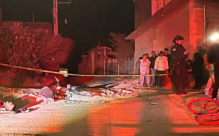 La escena del crimen en Ejutla de Crespo donde dos hermanos fueron asesinados, un hecho de violencia que conmocionó a la comunidad.