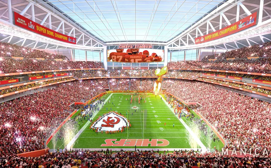 Una vista exterior del Arrowhead Stadium, el icónico recinto que el equipo de la NFL, los Kansas City Chiefs, planea dejar.