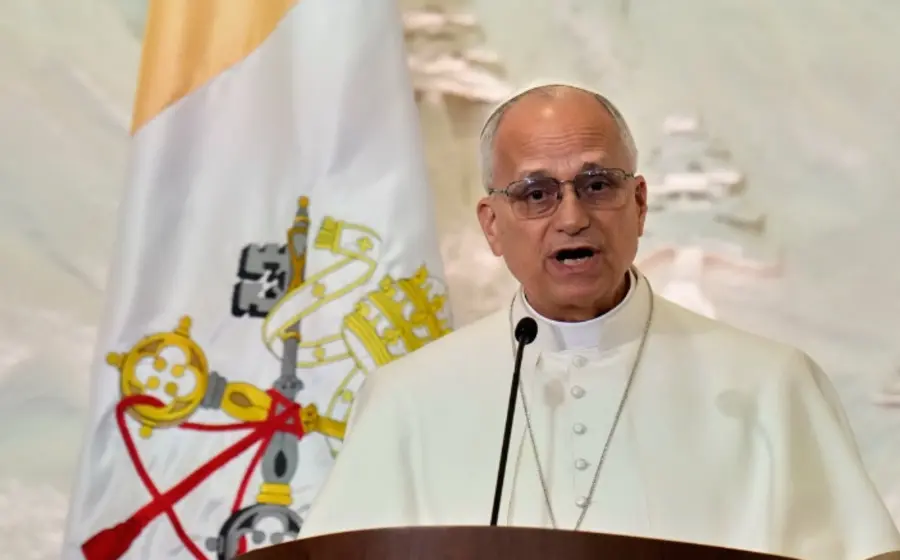 El papa Francisco durante una declaración sobre la solución de dos estados como la única salida al conflicto entre israelíes y palestinos.