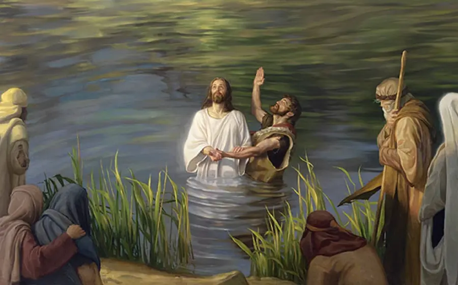 Una representación artística de Juan el Bautista predicando a sus seguidores, señalando el camino hacia una vida nueva y la llegada del Mesías.