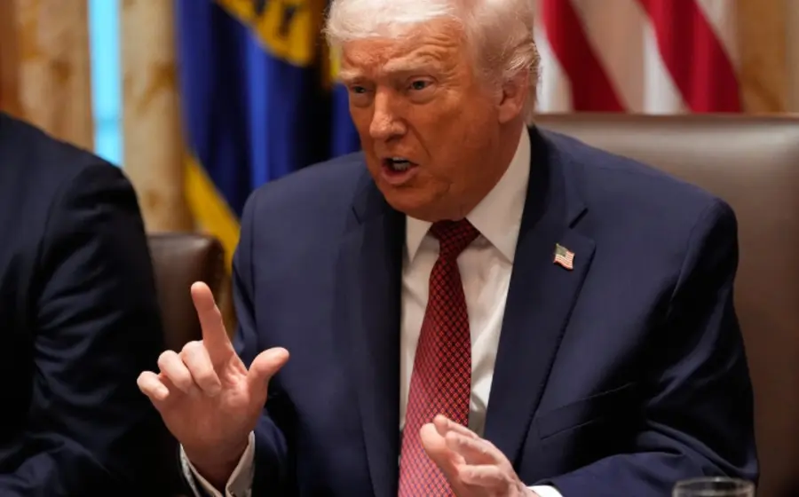 El presidente de Estados Unidos, Donald Trump, fotografiado durante una declaración sobre sus intenciones de realizar incursiones militares en México.