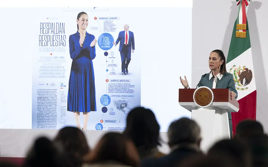 “Las y los mexicanos son muy importantes para la economía de Estados Unidos, y eso lo sabe la administración Trump”, des- tacó la Presidenta de México.