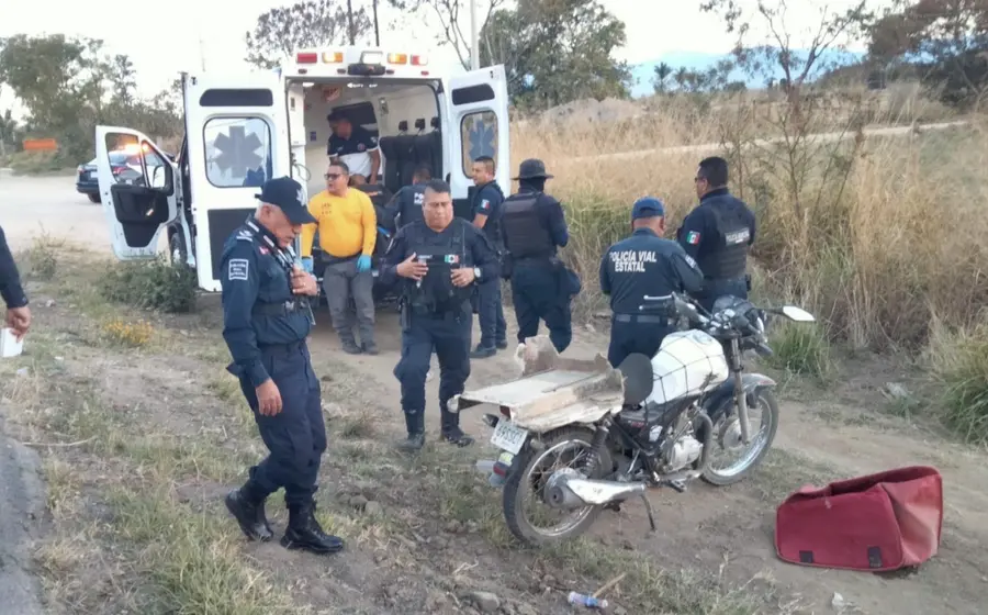 Carlos José quedó con lesiones al chocar su motocicleta
