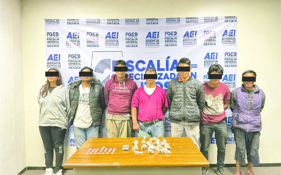 Las siete personas detenidas en Santa Cruz Xoxocotlán fueron vinculadas a proceso por el delito de narcomenudeo.