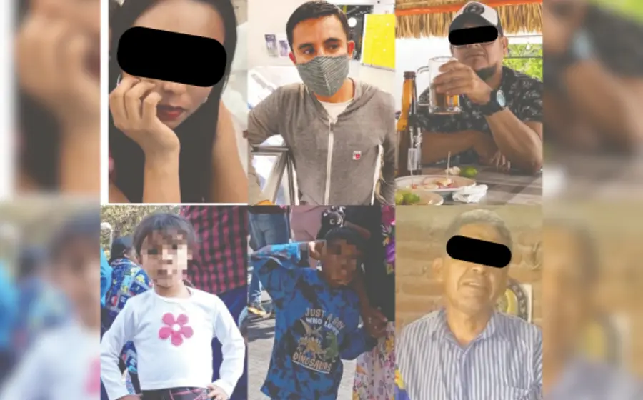 Seis de las víctimas del suceso trágico, entre ellas dos menores de edad.