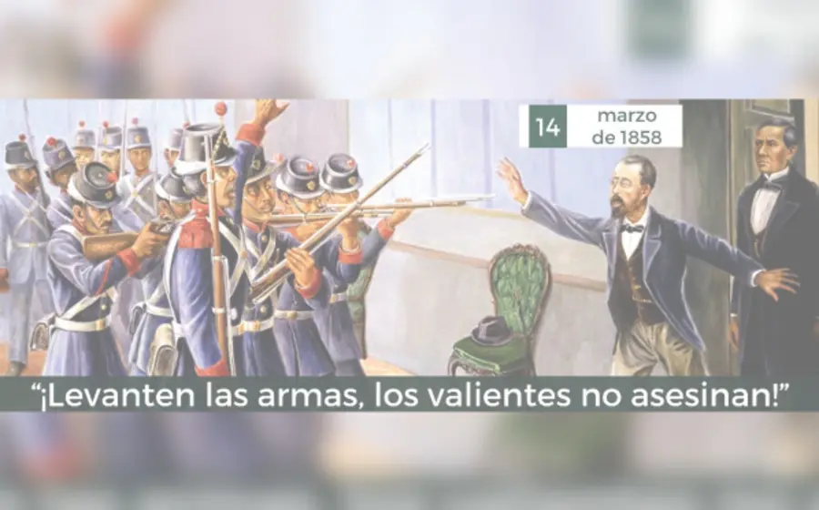 14 de marzo de 1858, intento de fusilamiento de Juárez