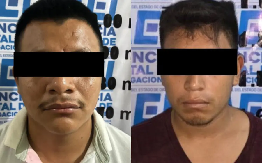 Gregorio R.S y Juan Pablo G.G., fueron detenidos por el delito de homicidio calificado con ventaja en San Pedro Pochutla.