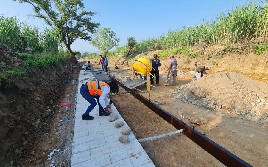 Hasta el momento se han pavimentado 23.1 kilómetros de los 77.34 kilómetros.