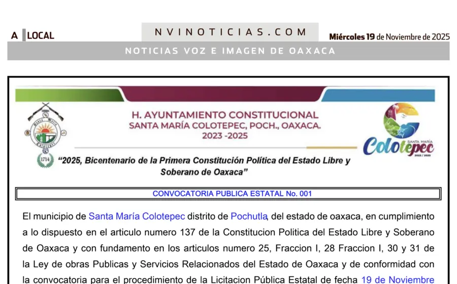 Convocatoria 001