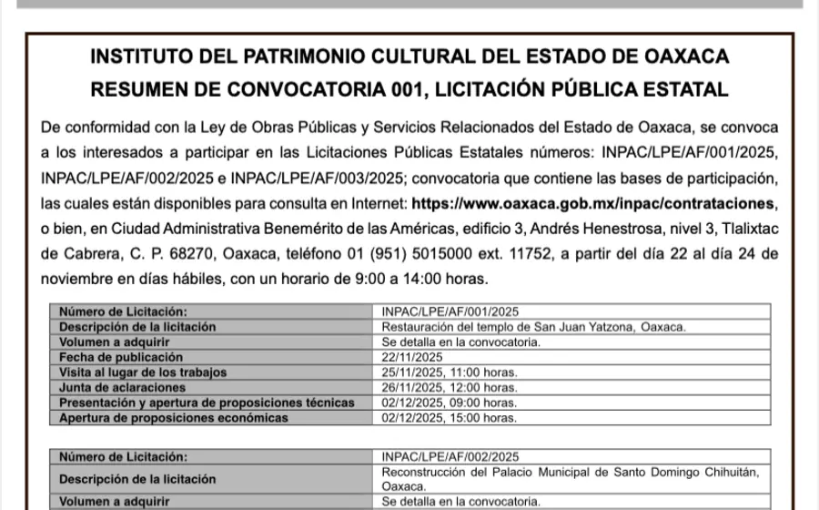 Convocatoria 001