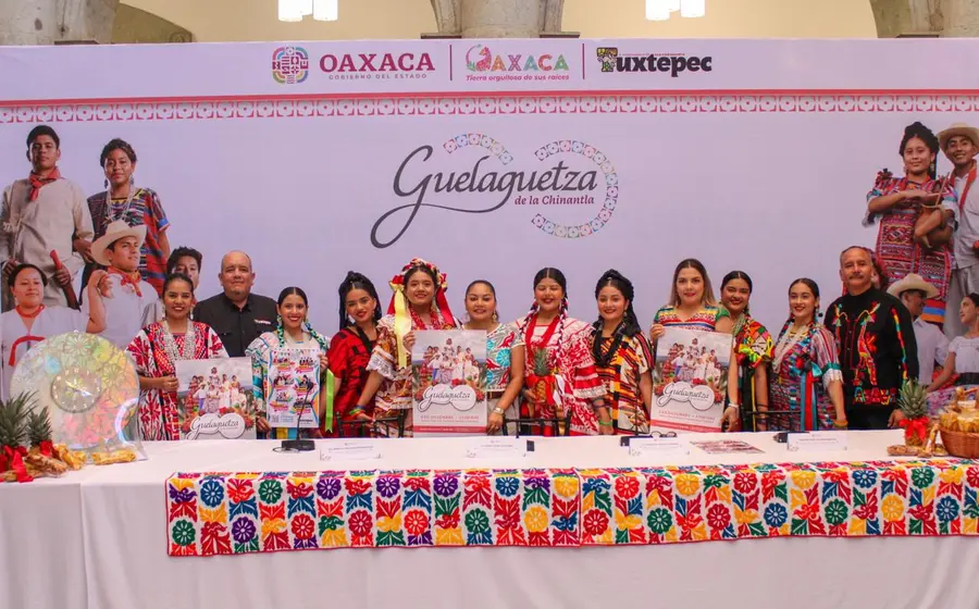 Anuncio oficial en conferencia de prensa sobre la primera Guelaguetza de la Chinantla 2025, que se celebrará en San Juan Bautista Tuxtepec.