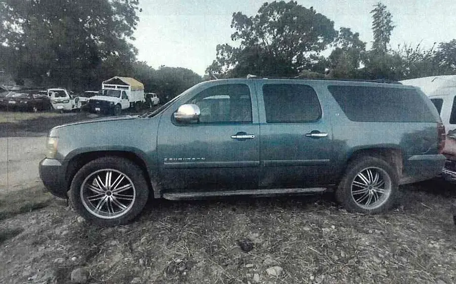 La camioneta asegurada por la Guardia Nacional que era conducida por el pollero sentenciado a cuatro años de prisión.