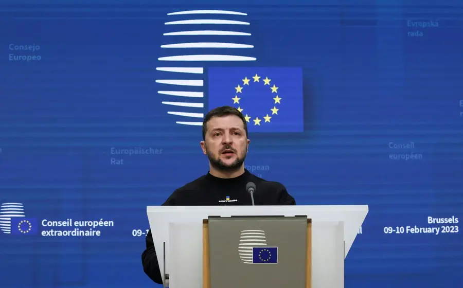 El presidente de Ucrania, Volodymyr Zelensky, en un contexto que ilustra el respaldo ofrecido por la Comisión Europea a su gobierno.