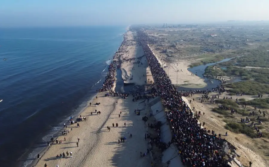 Imagen que ilustra la devastación en la Franja de Gaza, donde más de 69 mil palestinos, en su mayoría civiles, han muerto.