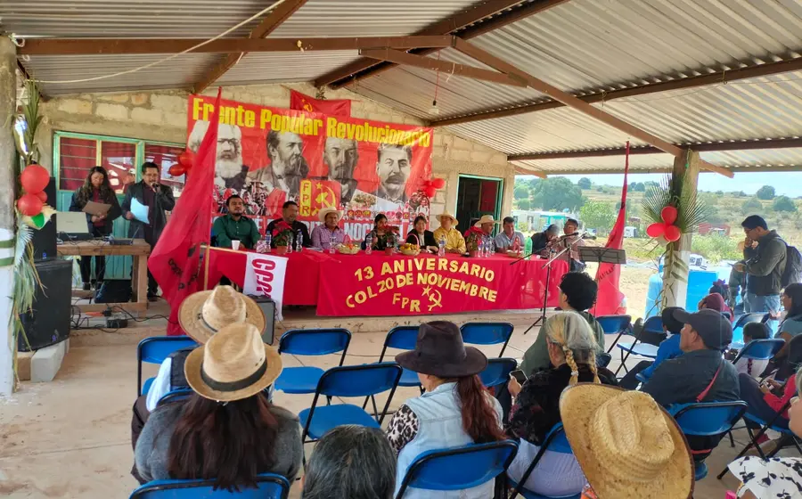Habitantes de la Colonia 20 de Noviembre conmemoran sus 13 años de fundación, reafirmando su militancia en el Frente Popular Revolucionario (FPR).
