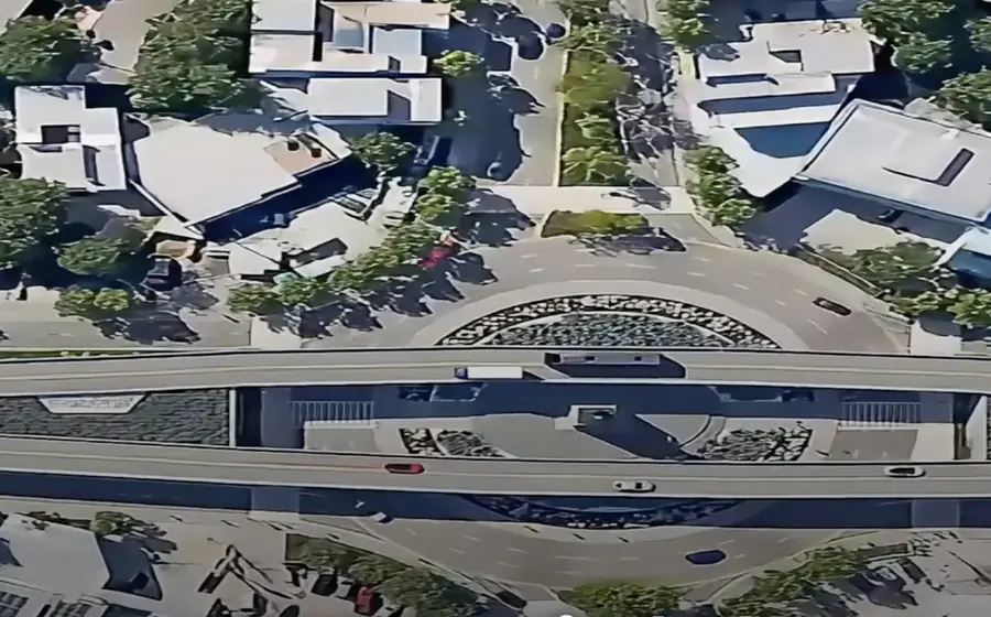 Proyecto de construcción del nuevo distribuidor vial en Viguera, una obra que busca modernizar uno de los principales accesos a la capital.