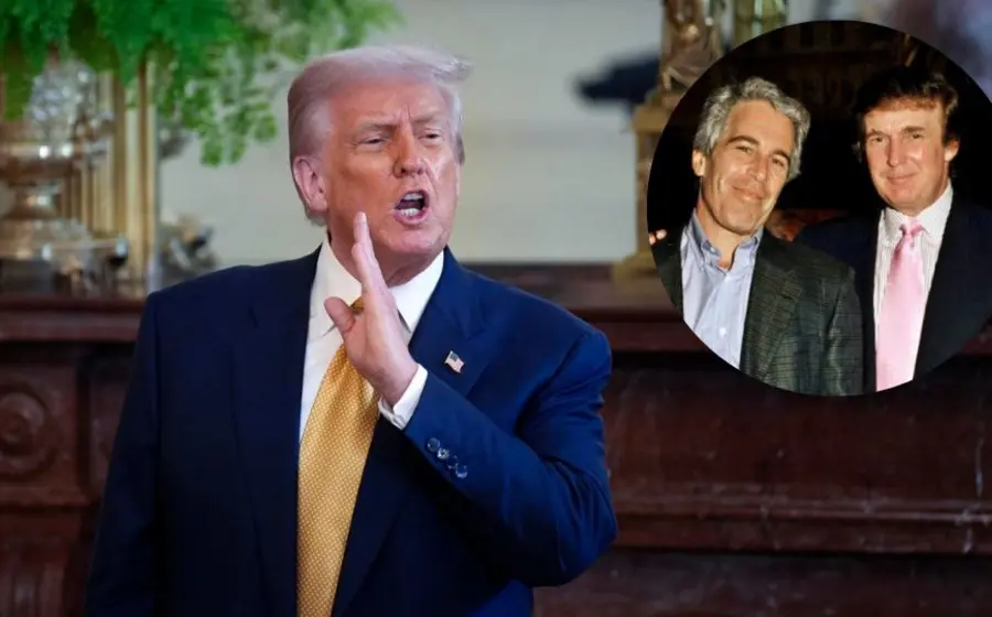 Una fotografía del expresidente Donald Trump, quien fue mencionado por The Wall Street Journal por aparecer en los archivos del caso Epstein.