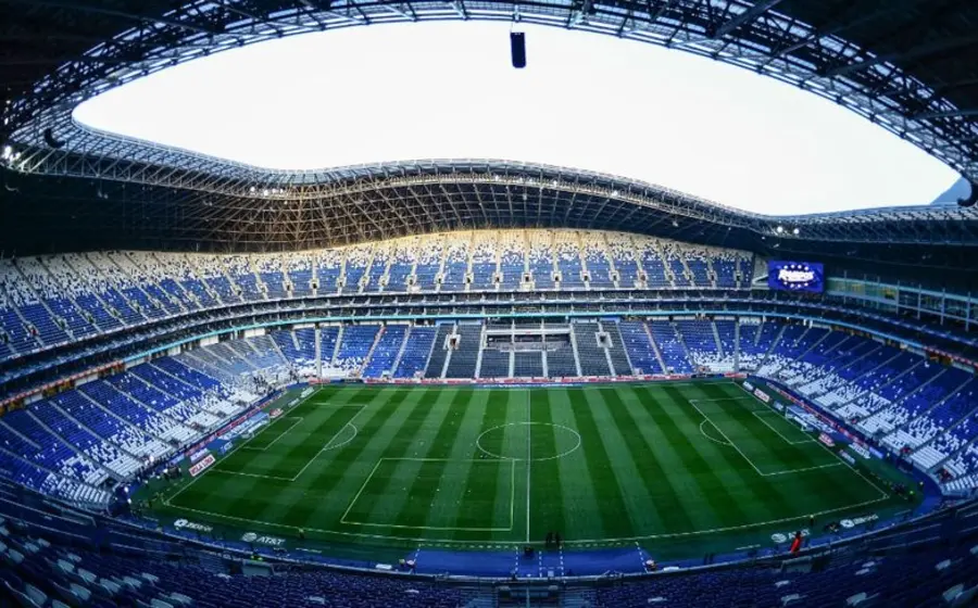 El Estadio BBVA de Monterrey, una de las sedes confirmadas para los partidos de repechaje rumbo a la Copa del Mundo 2026.