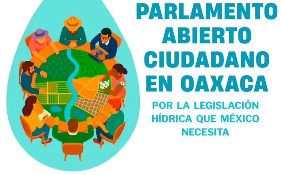 Convocatoria para el foro de discusión sobre la legislación hídrica de México, a realizarse en la Sala Audiovisual del Congreso del Estado.