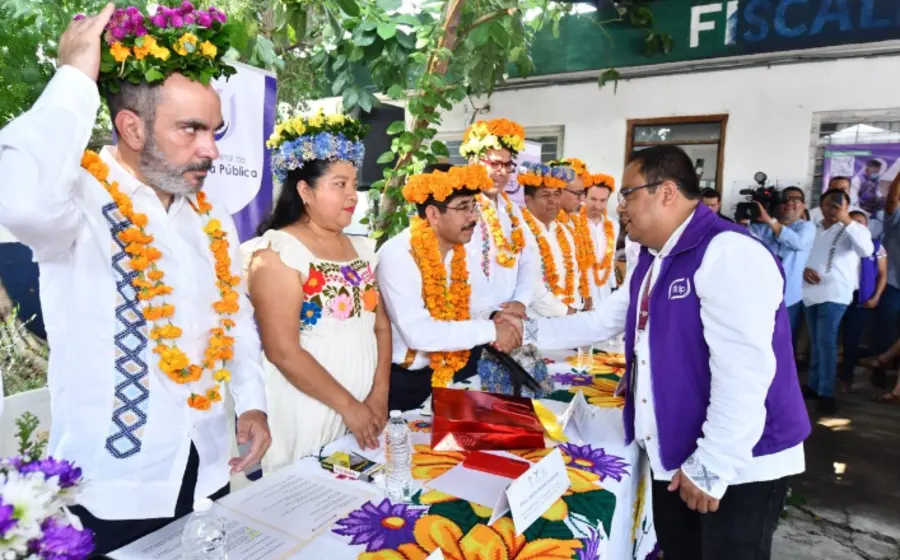 Hugo Aguilar Ortiz, ministro presidente de la SCJN, preside el acto de inauguración de la Defensoría Pública para pueblos indígenas y afroamexicanos.