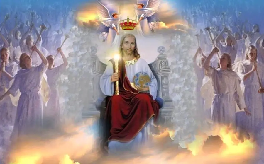 Una representación artística de Jesús como el Rey de reyes y Señor de señores, ilustrando el tema de un artículo sobre puntos homiléticos.