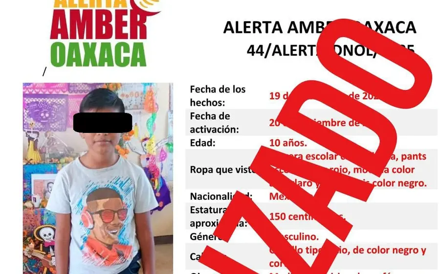 El menor que había sido reportado como desaparecido en Ánimas Trujano es localizado con vida cerca de un río en la comunidad.