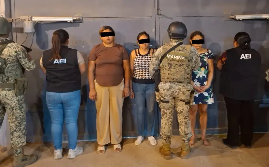 Las tres mujeres, R.E.B.N., M.G.S.P. y R.I.P.G., quienes fueron vinculadas a proceso por el homicidio calificado de una niña de 4 años.